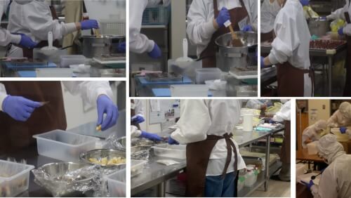 ショコラボの工房でチョコレートを作る様子